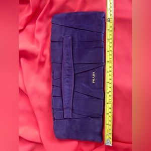 Prada clutch/handlette. Deep purple with pink details.